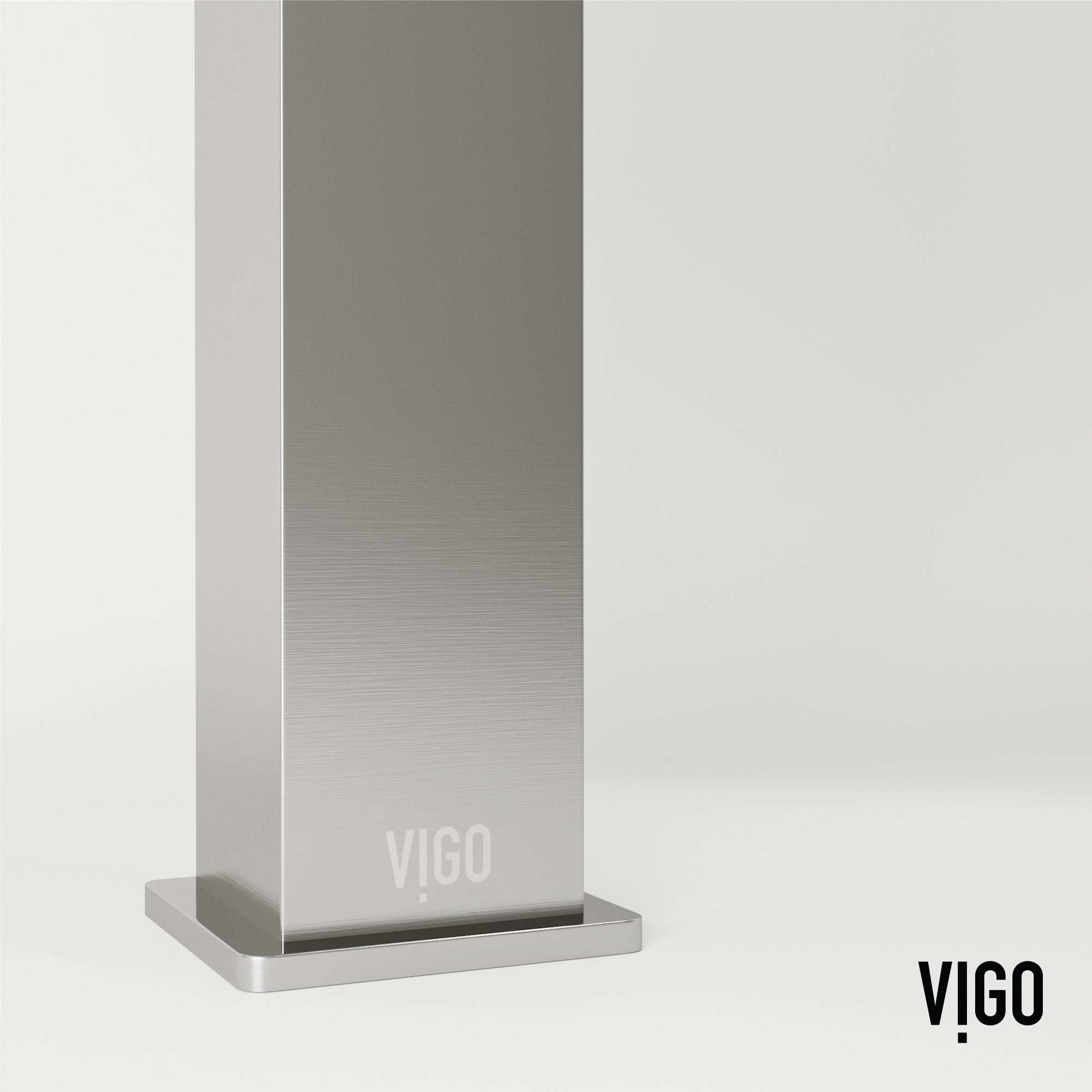 Modern deck-mounted bathroom faucet in brushed nickel finish