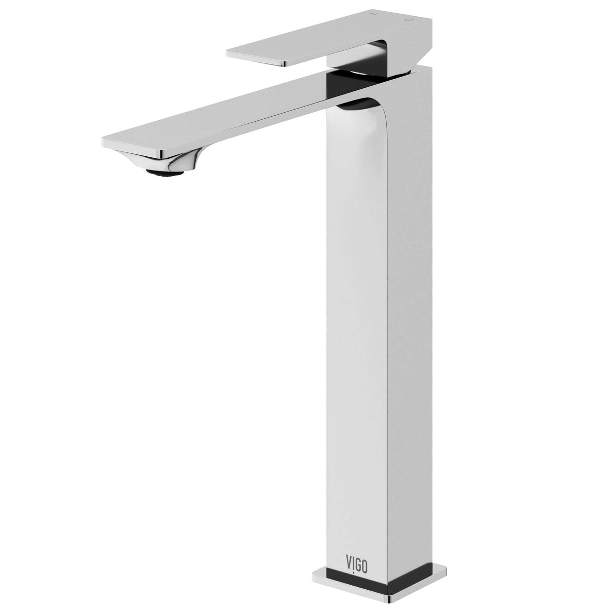 High arc spout vessel faucet with included mounting hardware