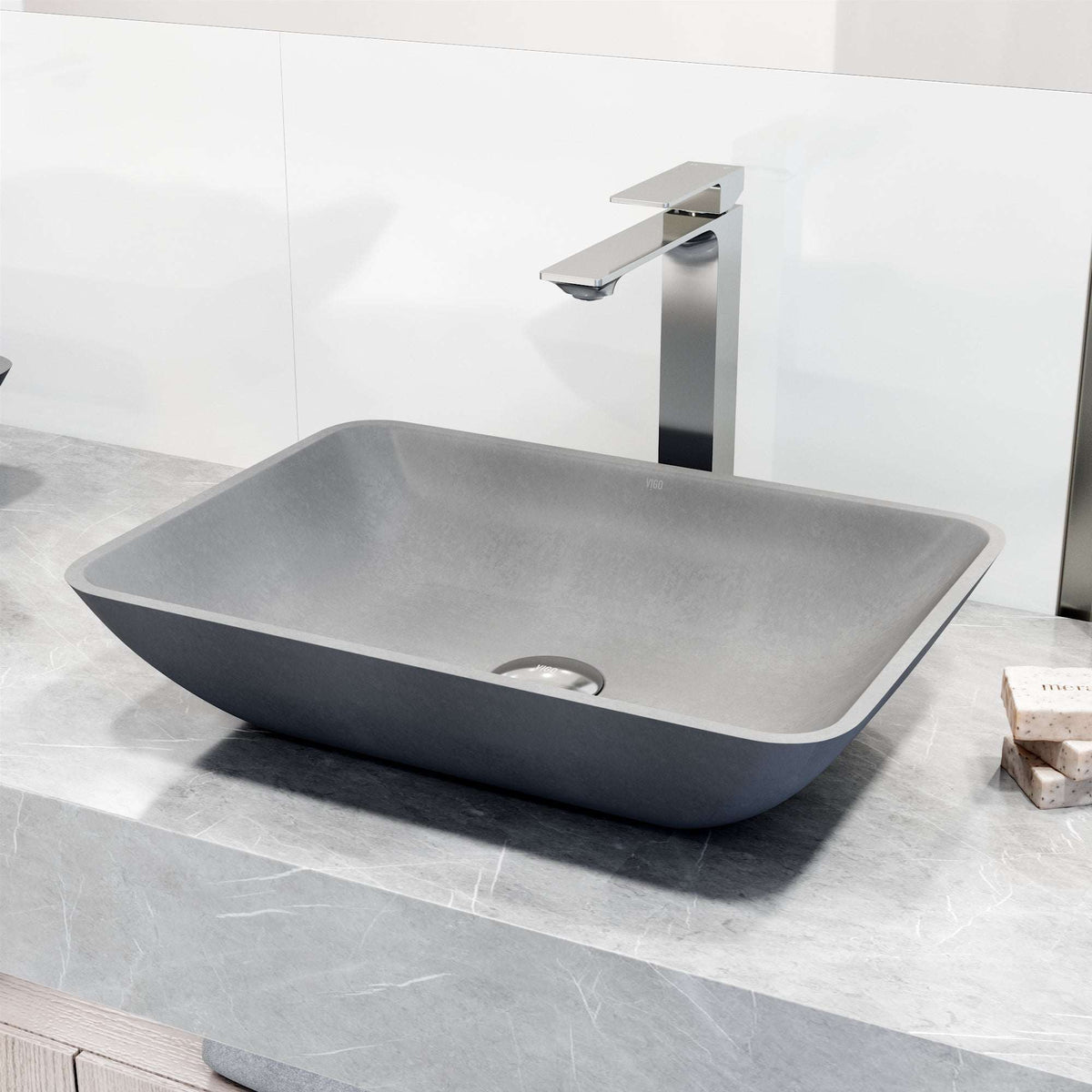 Chrome faucet featuring lever handle and low flow design