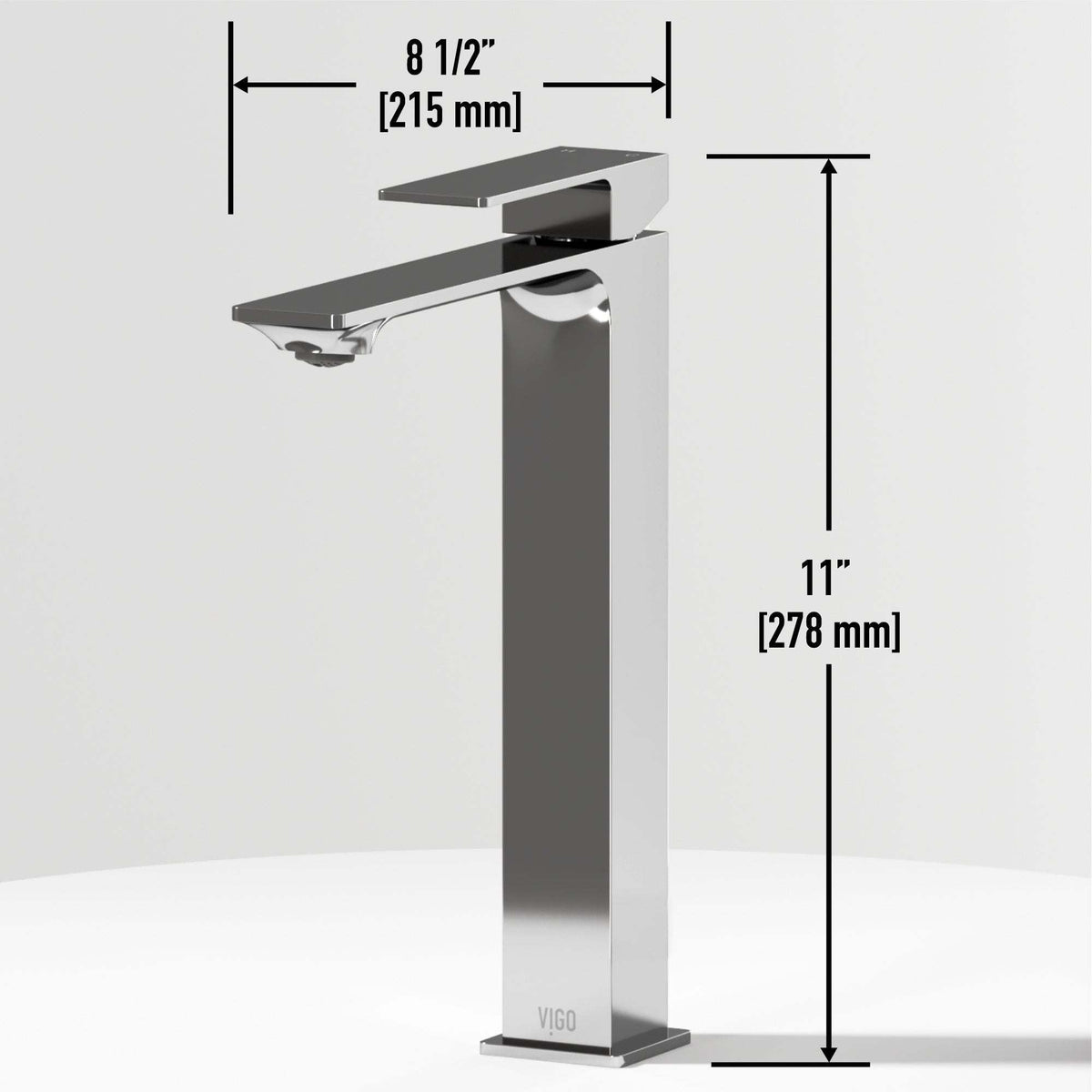 Contemporary brass faucet with ceramic disc cartridge and high arc spout