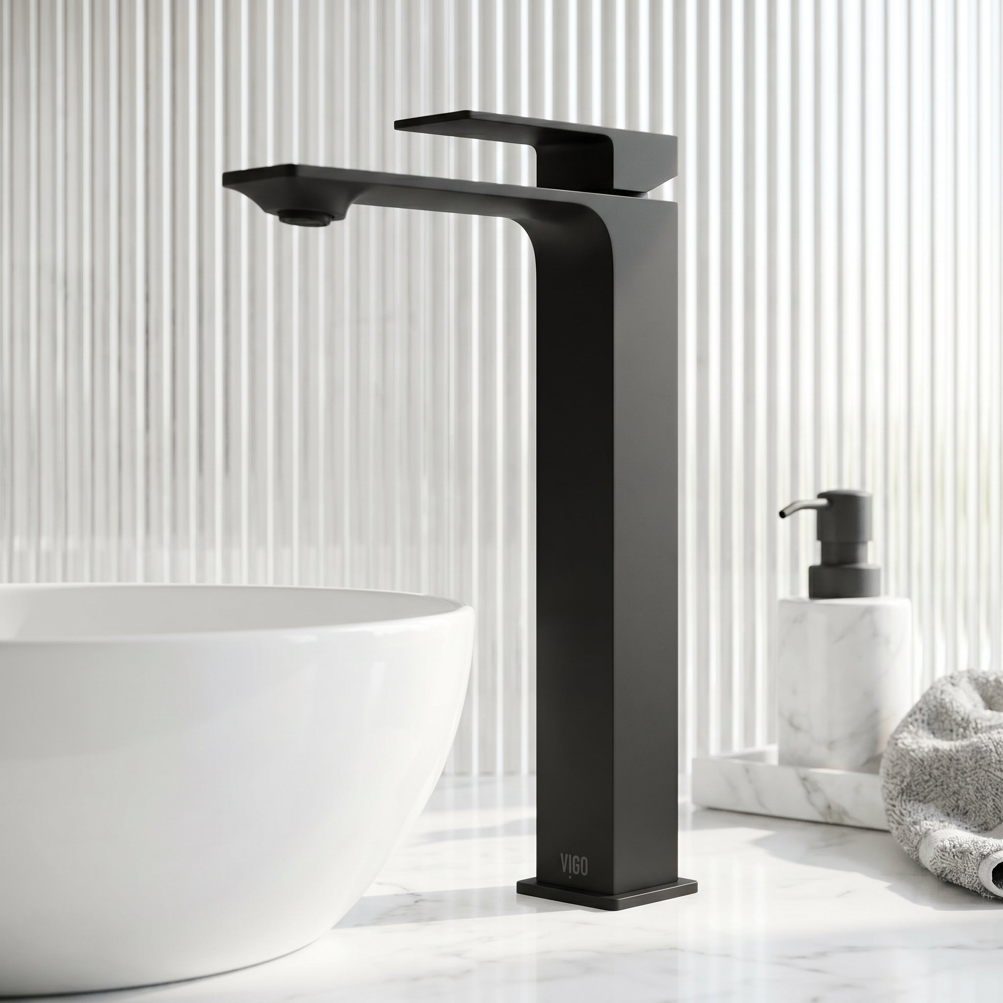 Dunn – Single Handle Single-Hole Bathroom Vessel Faucet in Matte