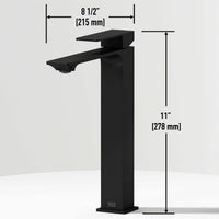 Contemporary brass faucet with ceramic disc cartridge and high arc spout