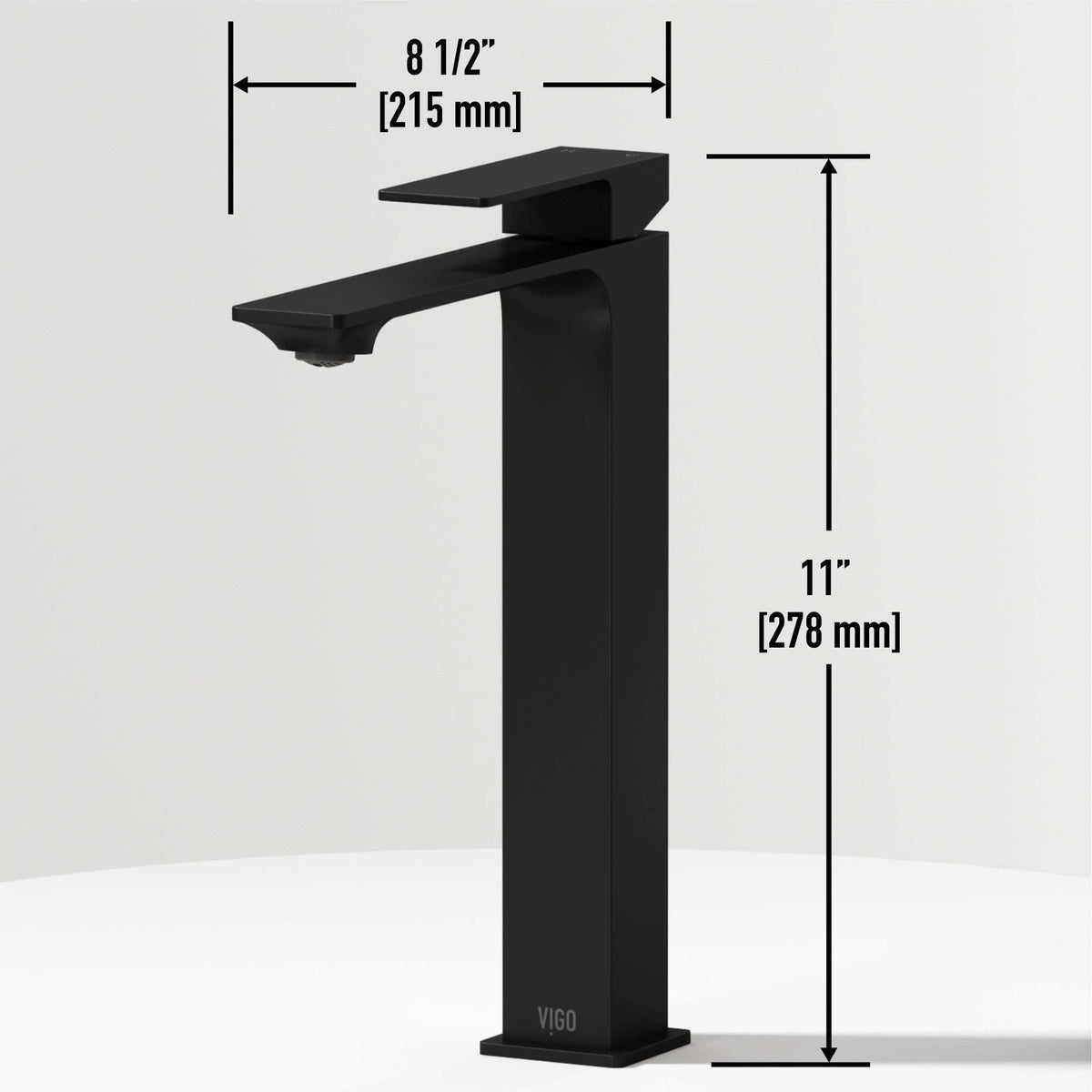 Contemporary brass faucet with ceramic disc cartridge and high arc spout