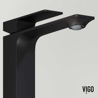 Matte black vessel faucet with all mounting materials included