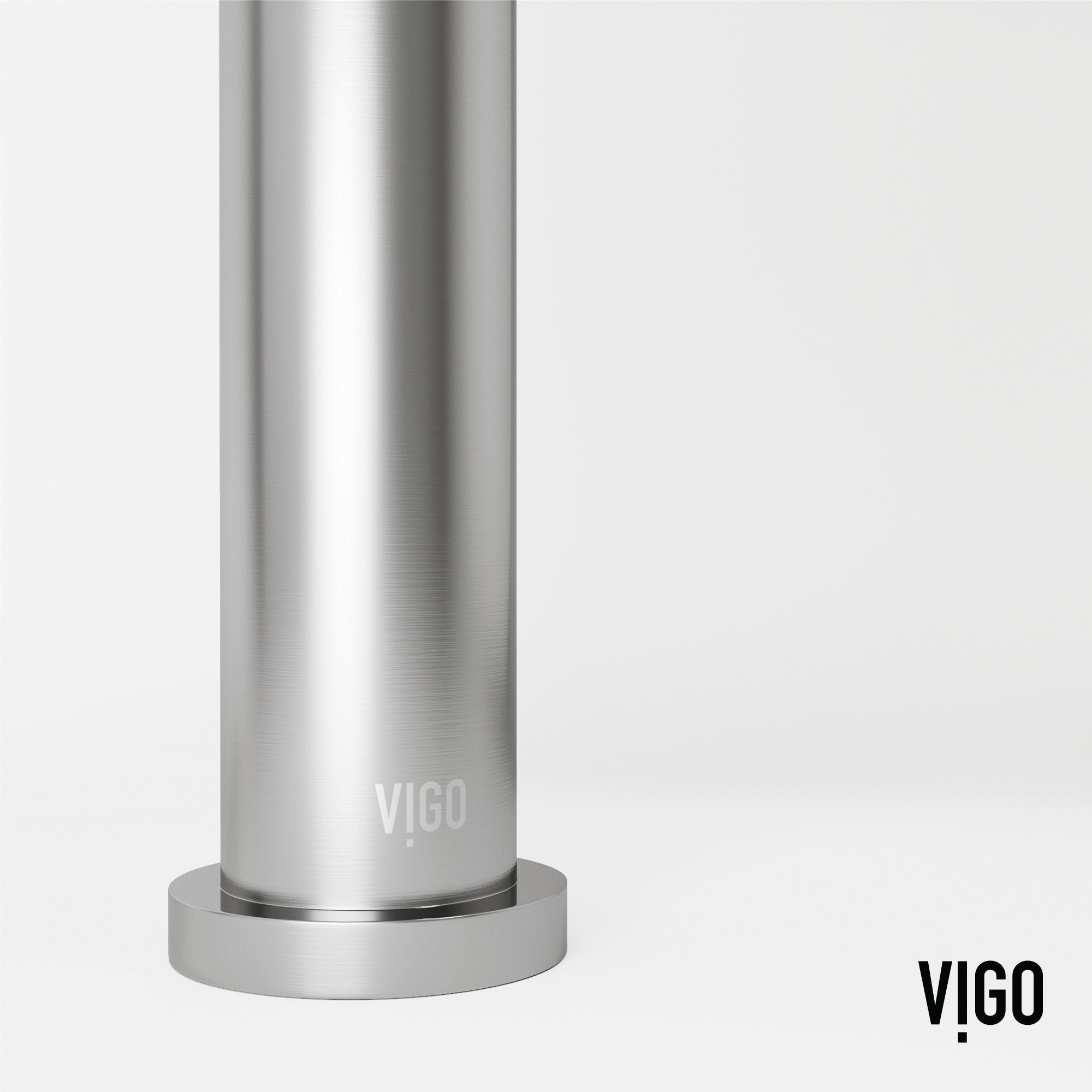 Contemporary brushed nickel faucet for vessel sinks with 11