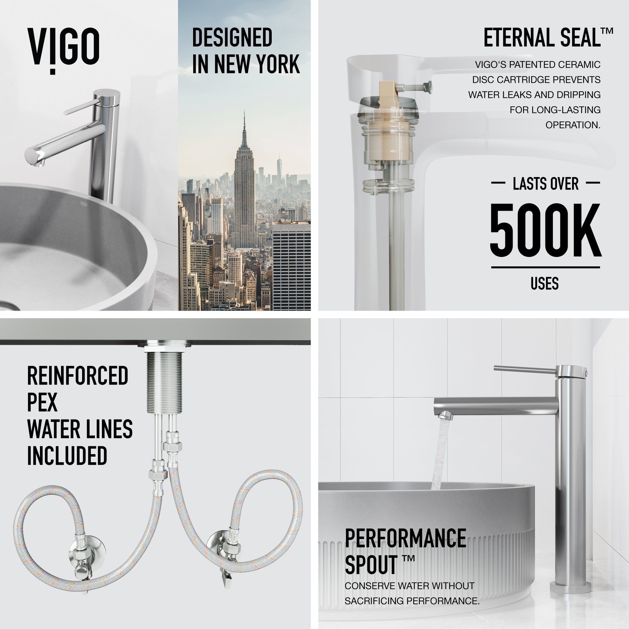 Brushed nickel faucet featuring lever handle and compression connection