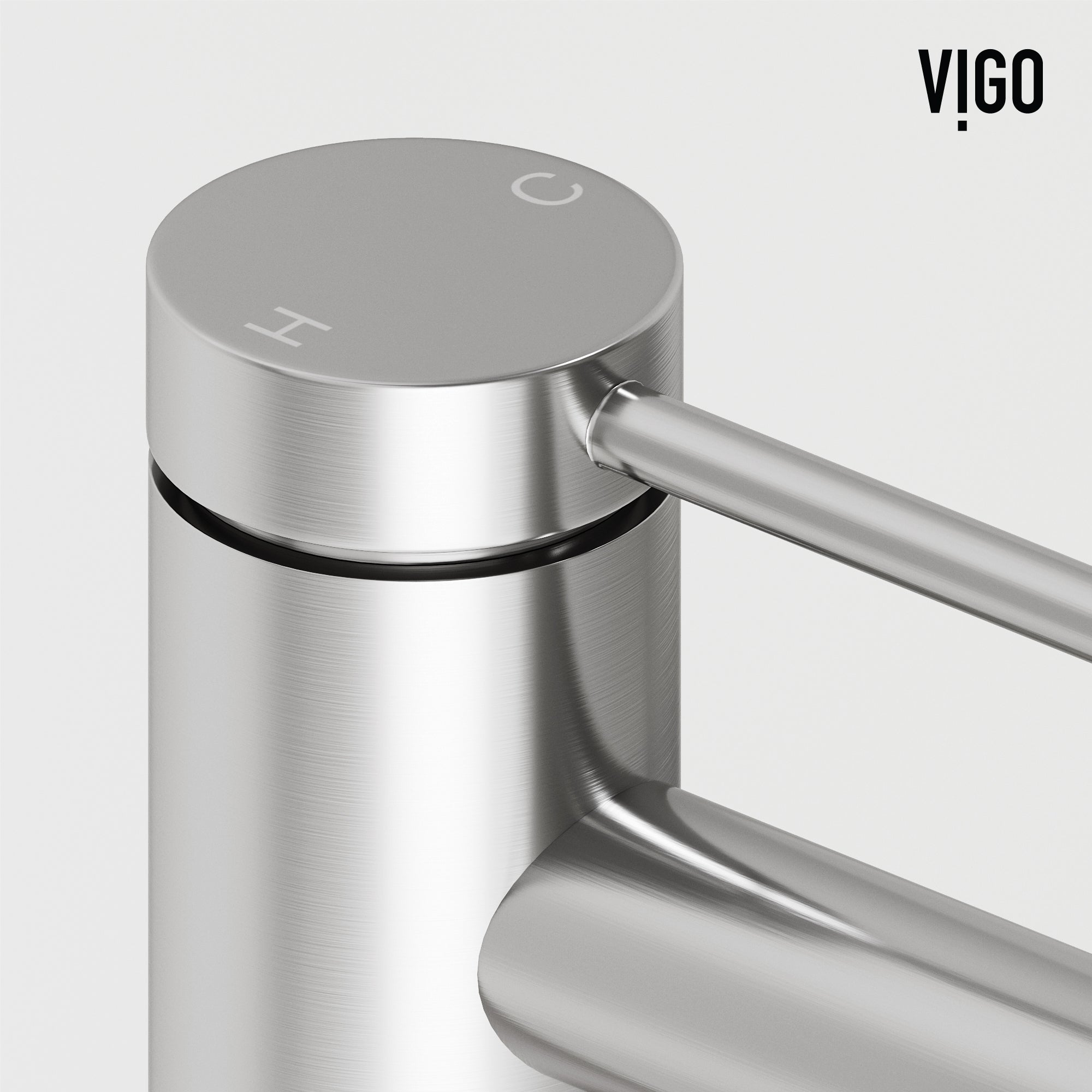 Brass vessel faucet with high arc spout and modern design