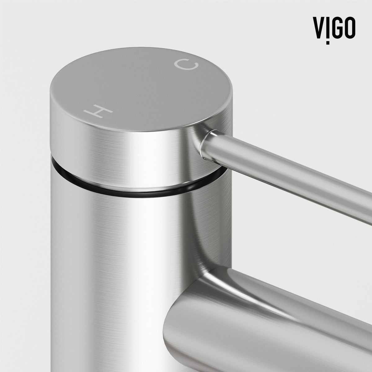 Brass vessel faucet with high arc spout and modern design