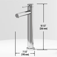 High arc spout vessel faucet with included mounting hardware