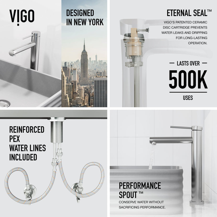 Chrome faucet featuring lever handle and compression connection