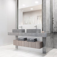 Low flow vessel faucet with chrome finish and NPSM threads