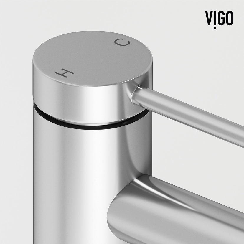 Brass vessel faucet with high arc spout and modern design