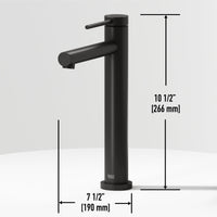 High arc spout vessel faucet with included mounting hardware