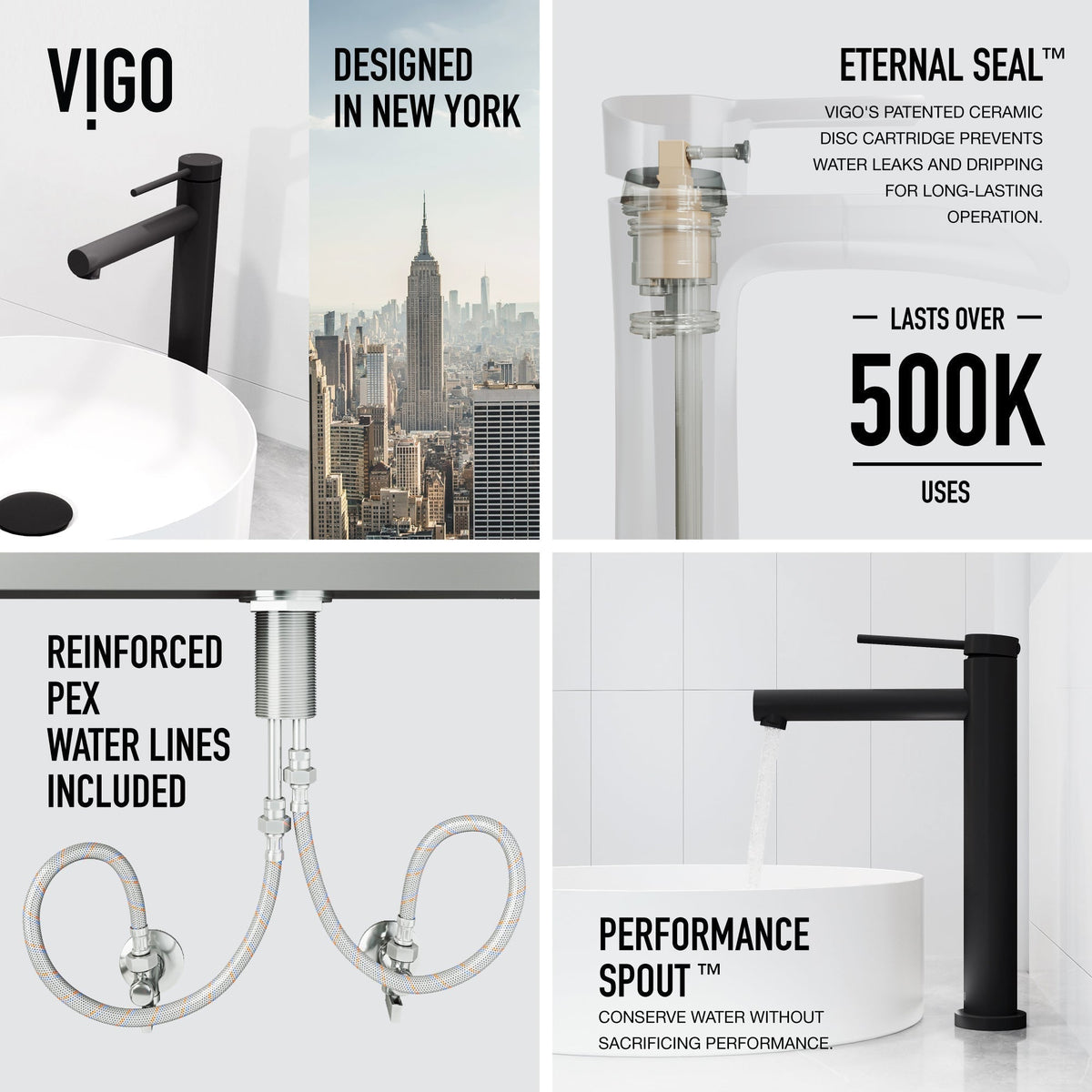 Matte black faucet featuring lever handle and compression connection