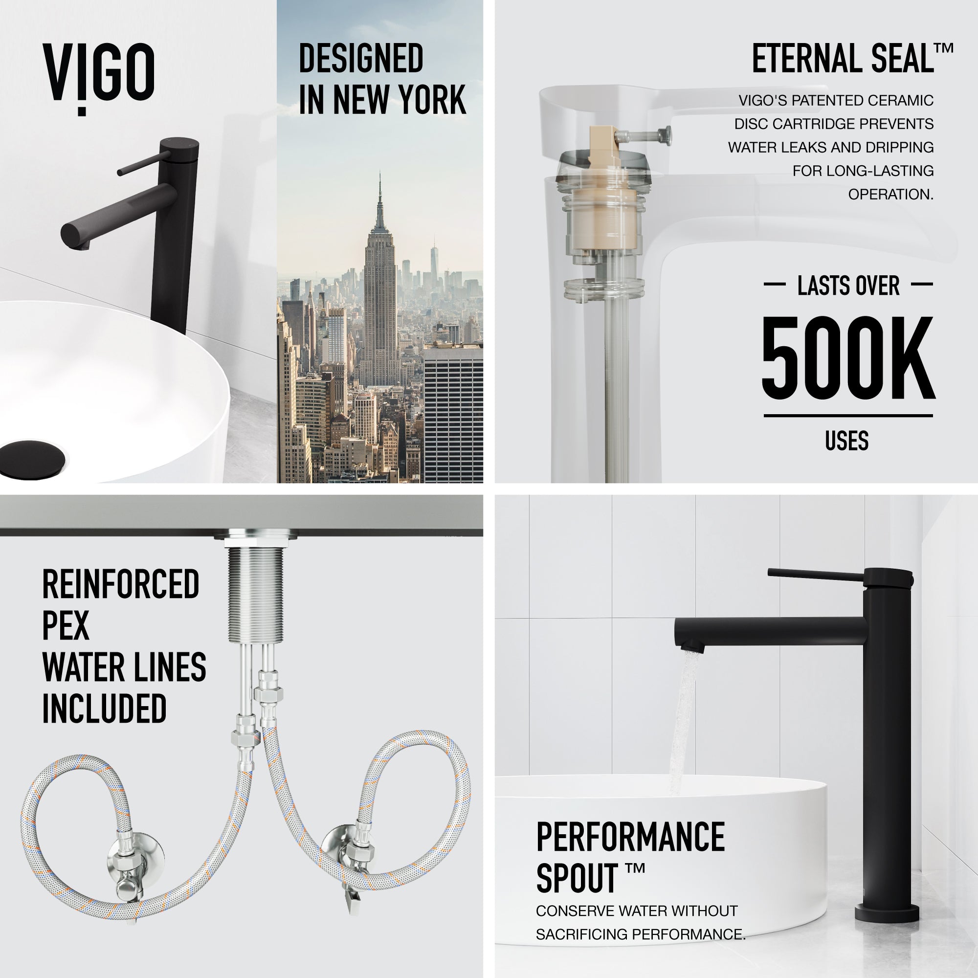 Jewel – Single-Hole Single Handle Bathroom Vessel Faucet in Matte