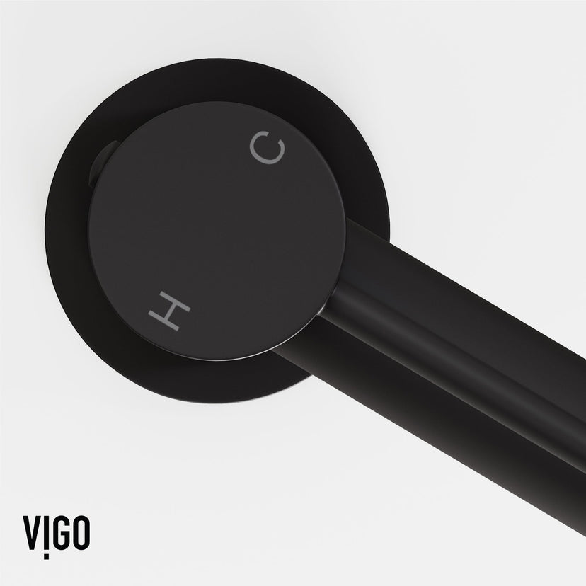 Vessel faucet with included supply lines and lever handle control