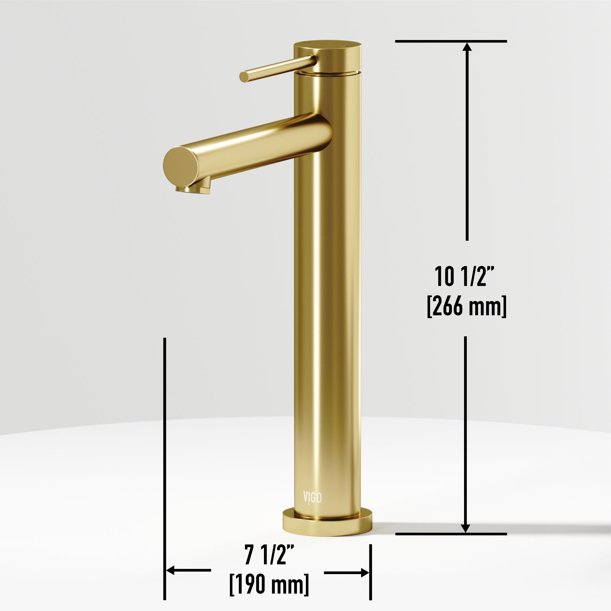Jewel – 11 in. H Modern Contemporary Vessel Bathroom Faucet in