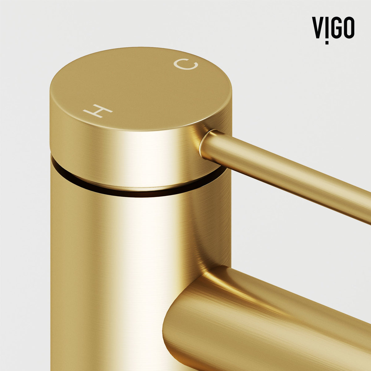 Brass vessel faucet with high arc spout and modern design