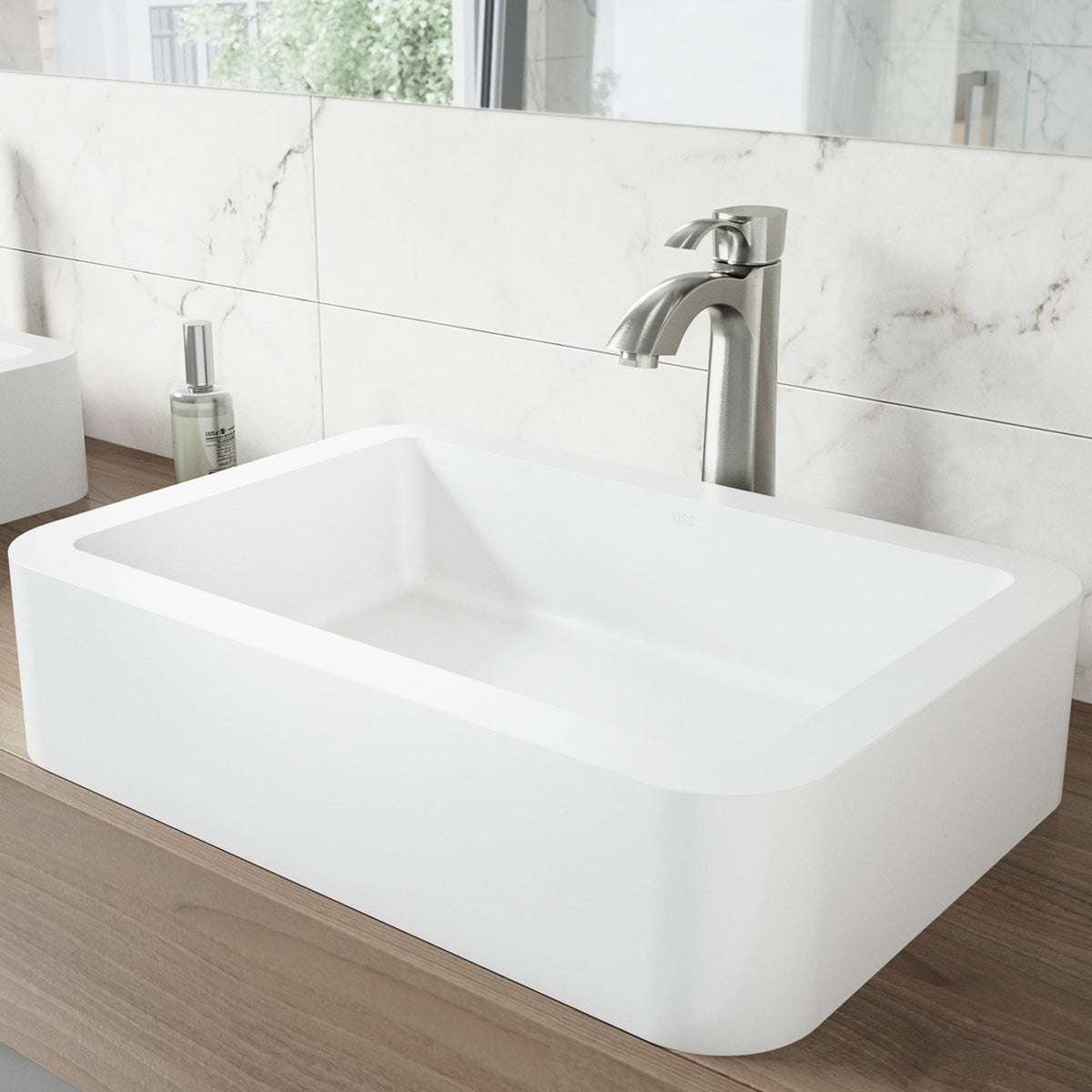 Handmade matte stone vessel sink with scratch and fade resistance