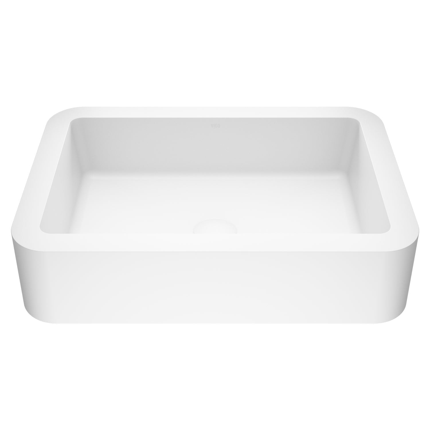 VIGO 23 in. Elan Petunia Matte Stone™ Vessel Sink for Modern Bathrooms