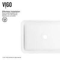 Modern White Matte Stone Vessel Bathroom Sink