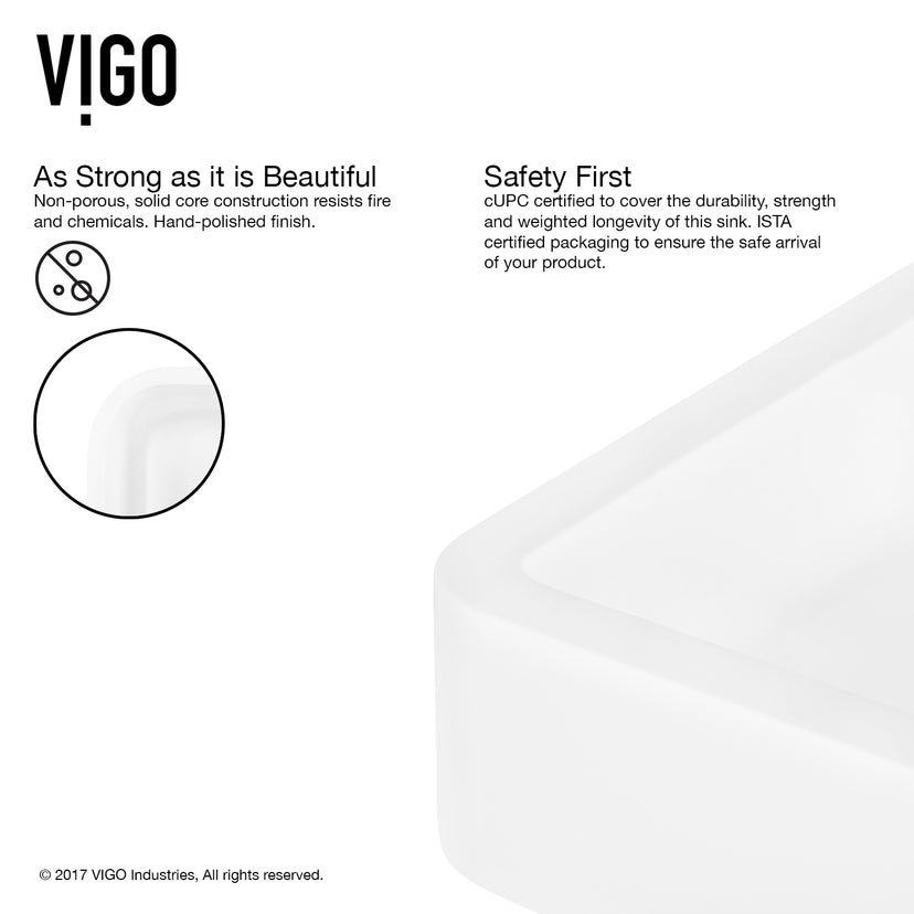 Modern White Matte Stone Vessel Bathroom Sink