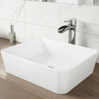 Contemporary matte stone vessel sink with fade and scratch resistance