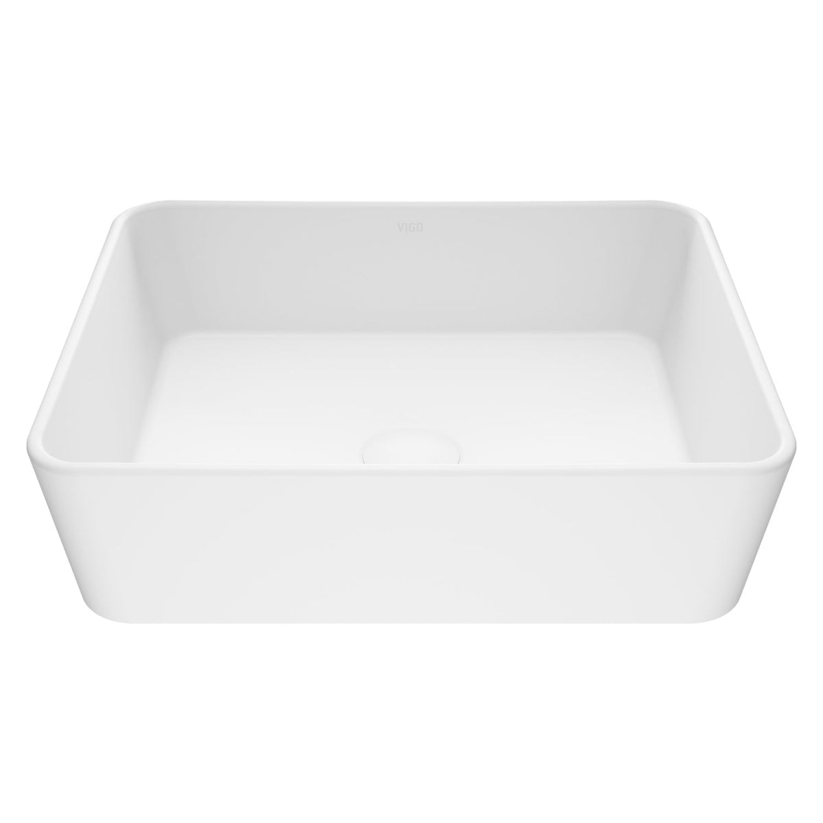 Rust-resistant matte stone sink with modern design and vessel installation