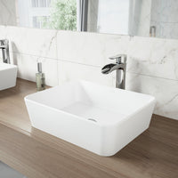 Matte white vessel sink with commercial approval and scratch protection