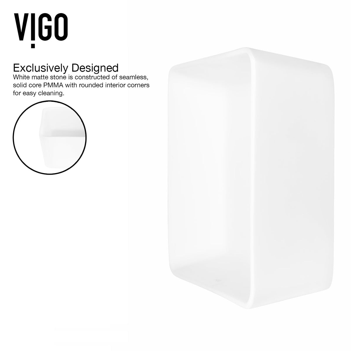 Vessel-style matte stone sink with modern design and commercial use approval