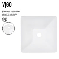 Square vessel sink with matte stone material and modern design for stylish bathrooms