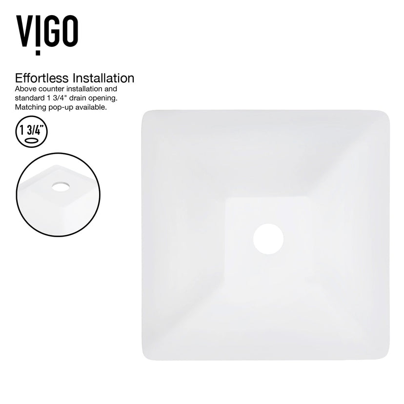 Square vessel sink with matte stone material and modern design for stylish bathrooms