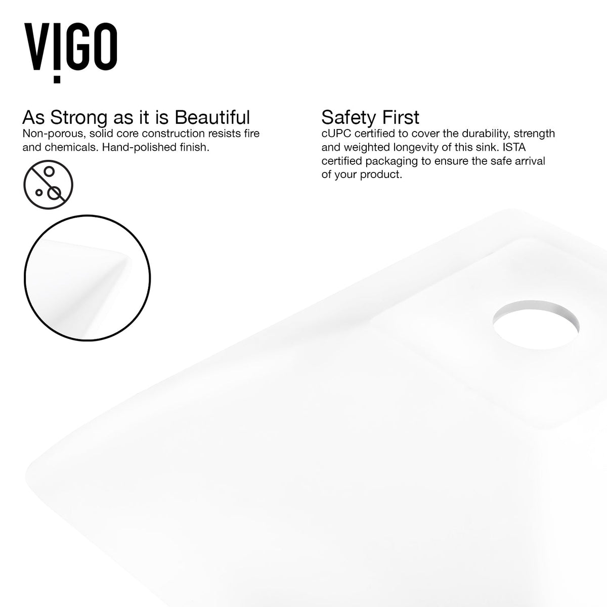 Handmade matte white vessel sink featuring fade and scratch resistant matte stone