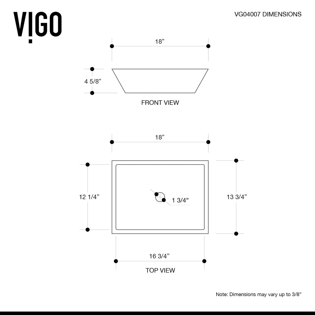 Modern rectangular vessel sink in matte white finish, rust resistant