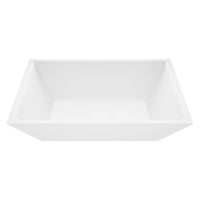 Modern White Matte Stone Vessel Bathroom Sink