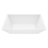Commercial approved matte stone sink with rectangular shape and contemporary design