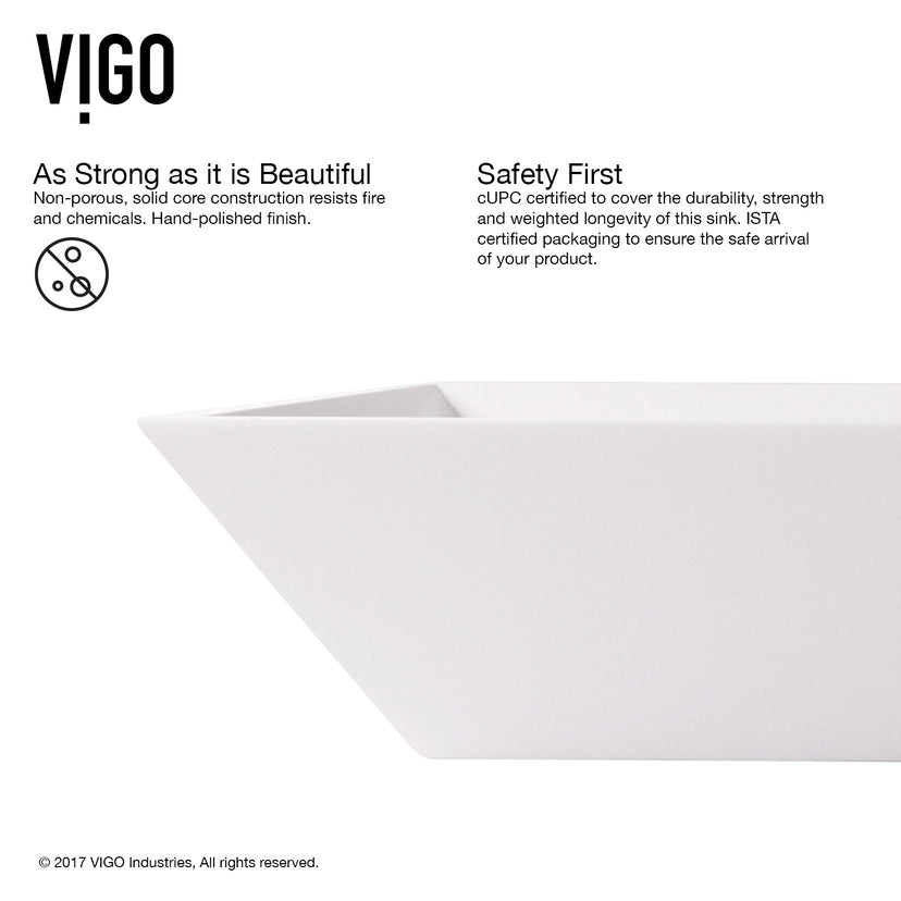 Modern White Matte Stone Vessel Bathroom Sink