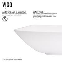 Modern White Matte Stone Vessel Bathroom Sink