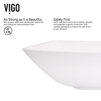 Contemporary square sink in matte white, fade and scratch resistant