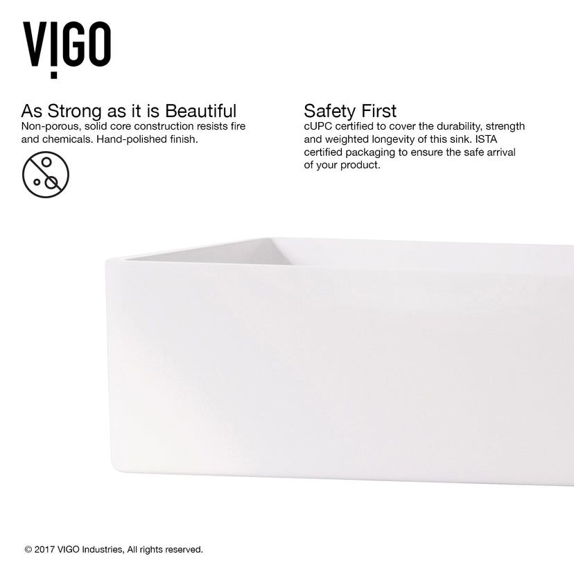 Modern White Matte Stone Vessel Bathroom Sink