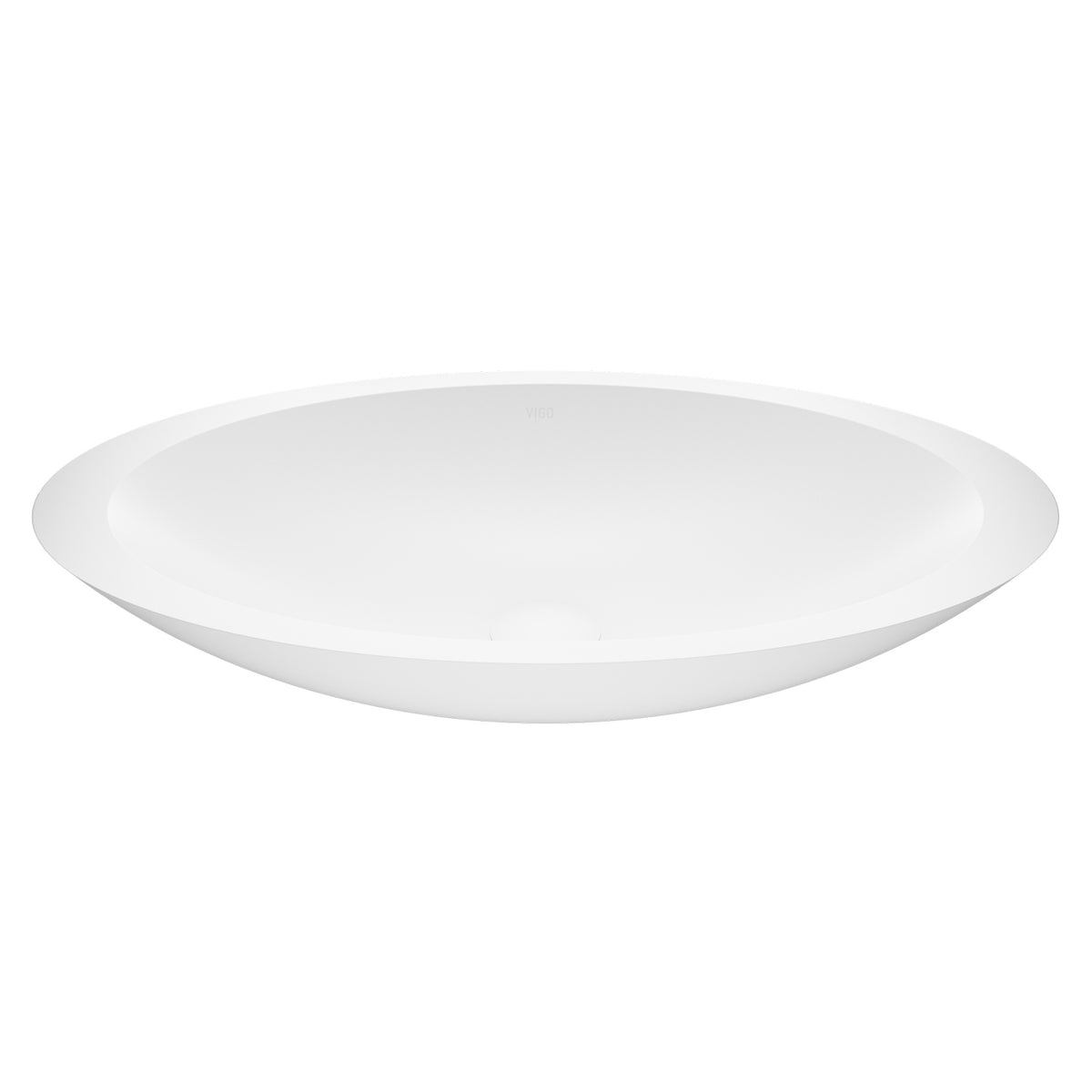 Modern White Matte Stone Vessel Bathroom Sink