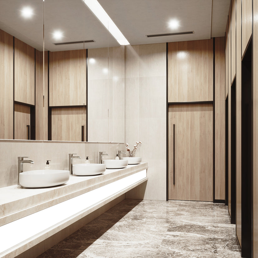 Modern White Matte Stone Vessel Bathroom Sink