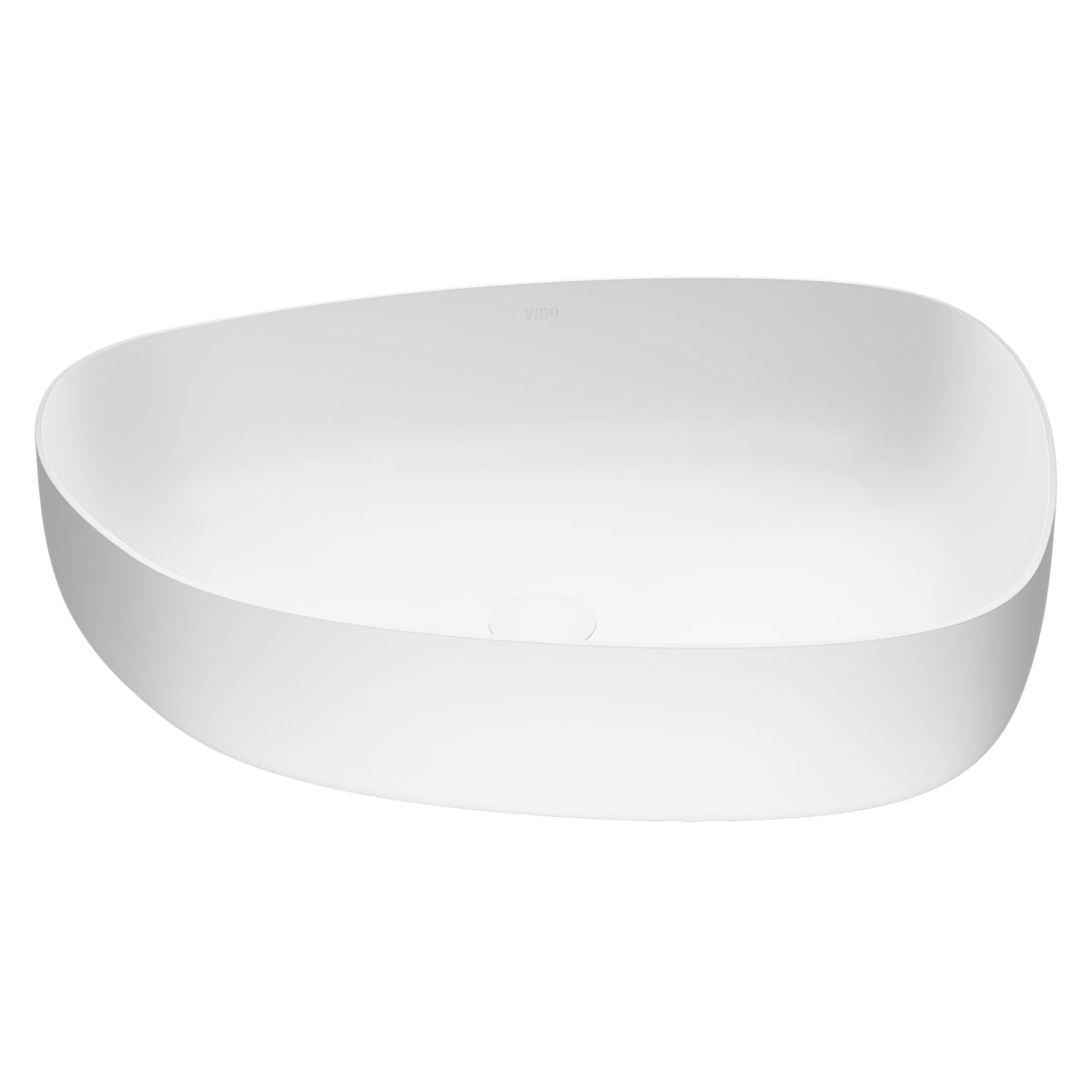 Matte white vessel sink with scratch-resistant surface and modern style