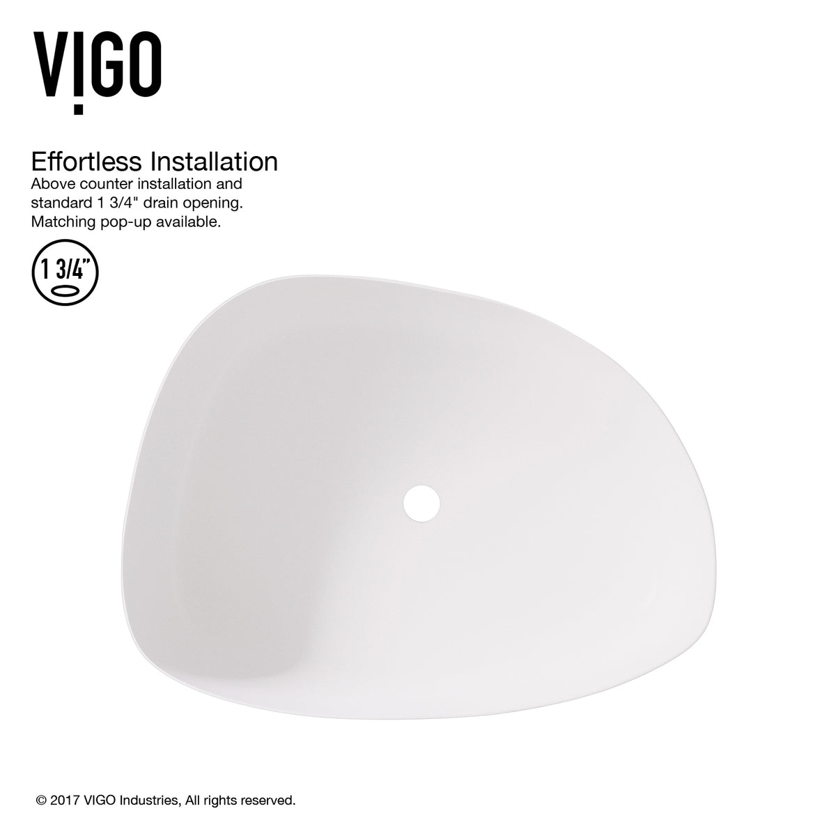 Modern White Matte Stone Vessel Bathroom Sink