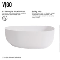 Modern White Matte Stone Vessel Bathroom Sink