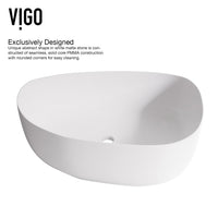 Durable matte white vessel sink, handmade and approved for commercial use