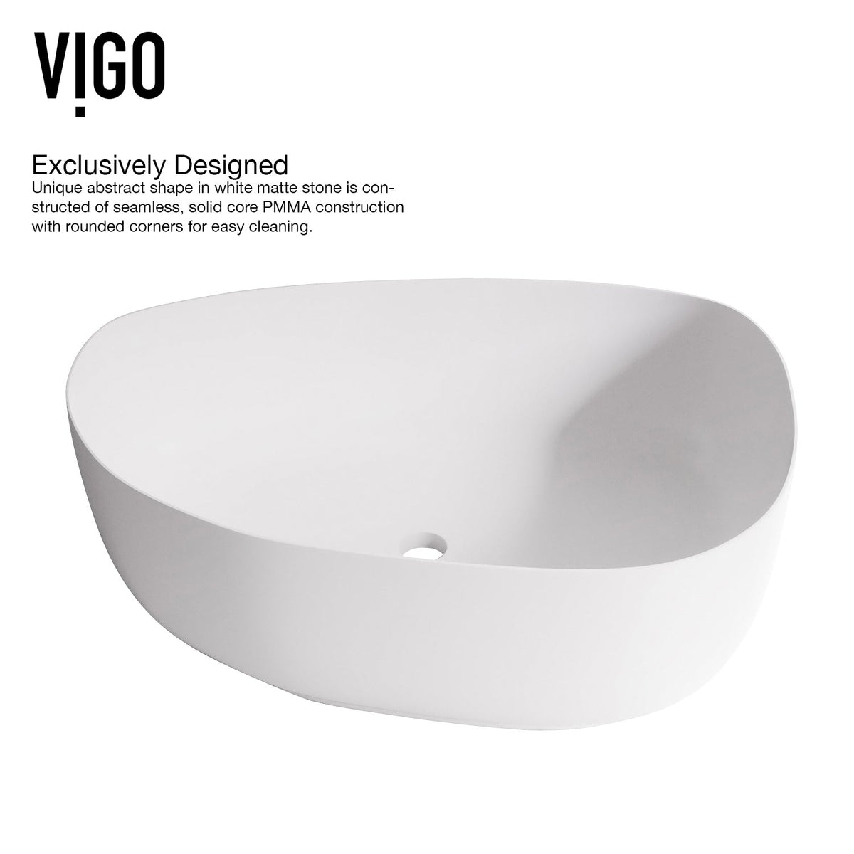 Durable matte white vessel sink, handmade and approved for commercial use