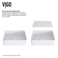 Modern White Matte Stone Vessel Bathroom Sink