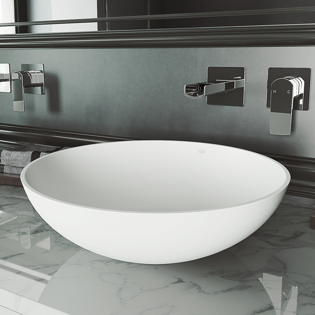 Contemporary vessel sink with fade and scratch resistant finish