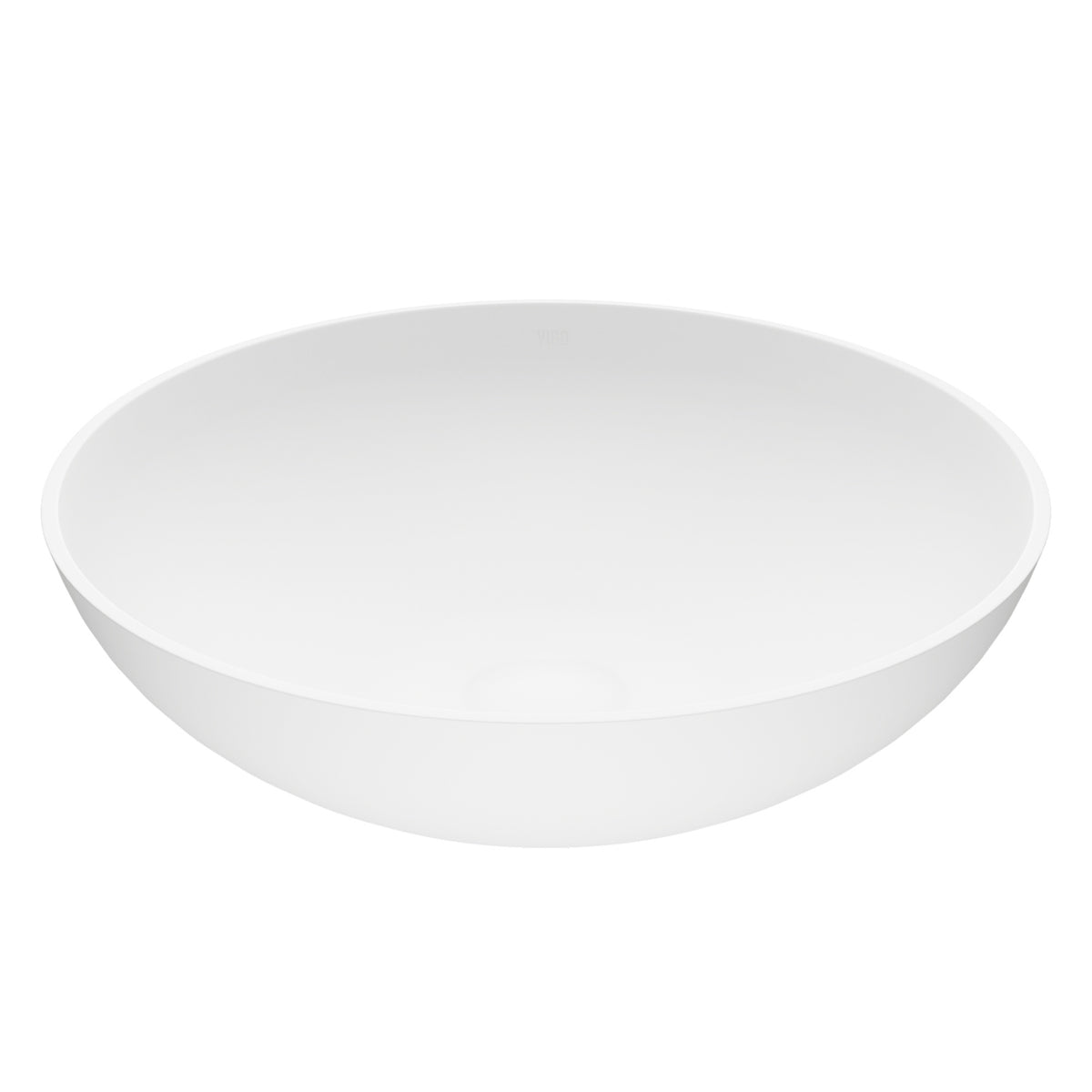 Modern White Matte Stone Vessel Bathroom Sink